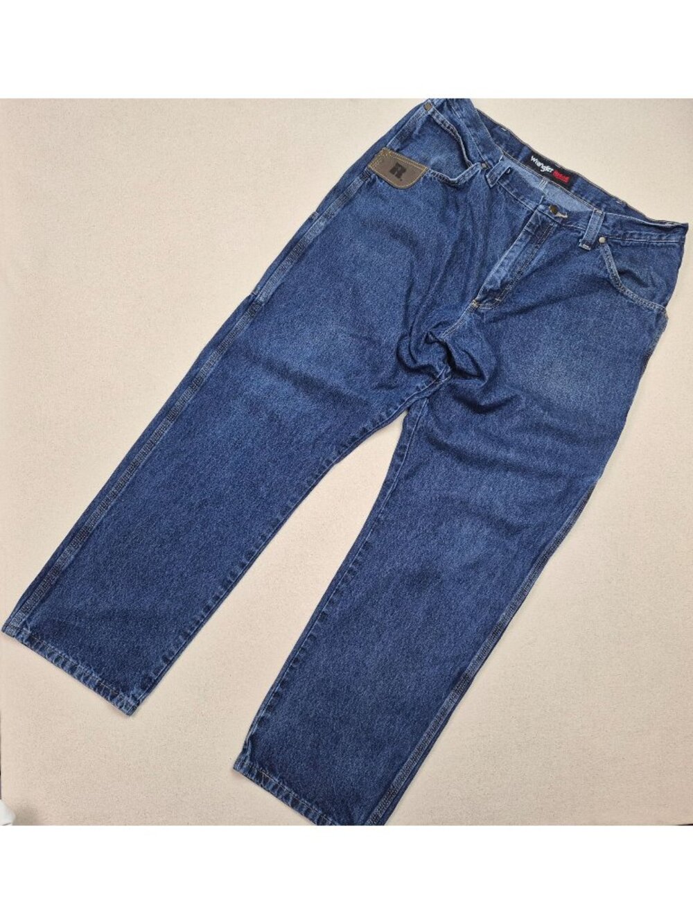 Wrangler Riggs Workwear Men's Wide Leg Cargo Relaxed Blue Jeans Sz 38\32